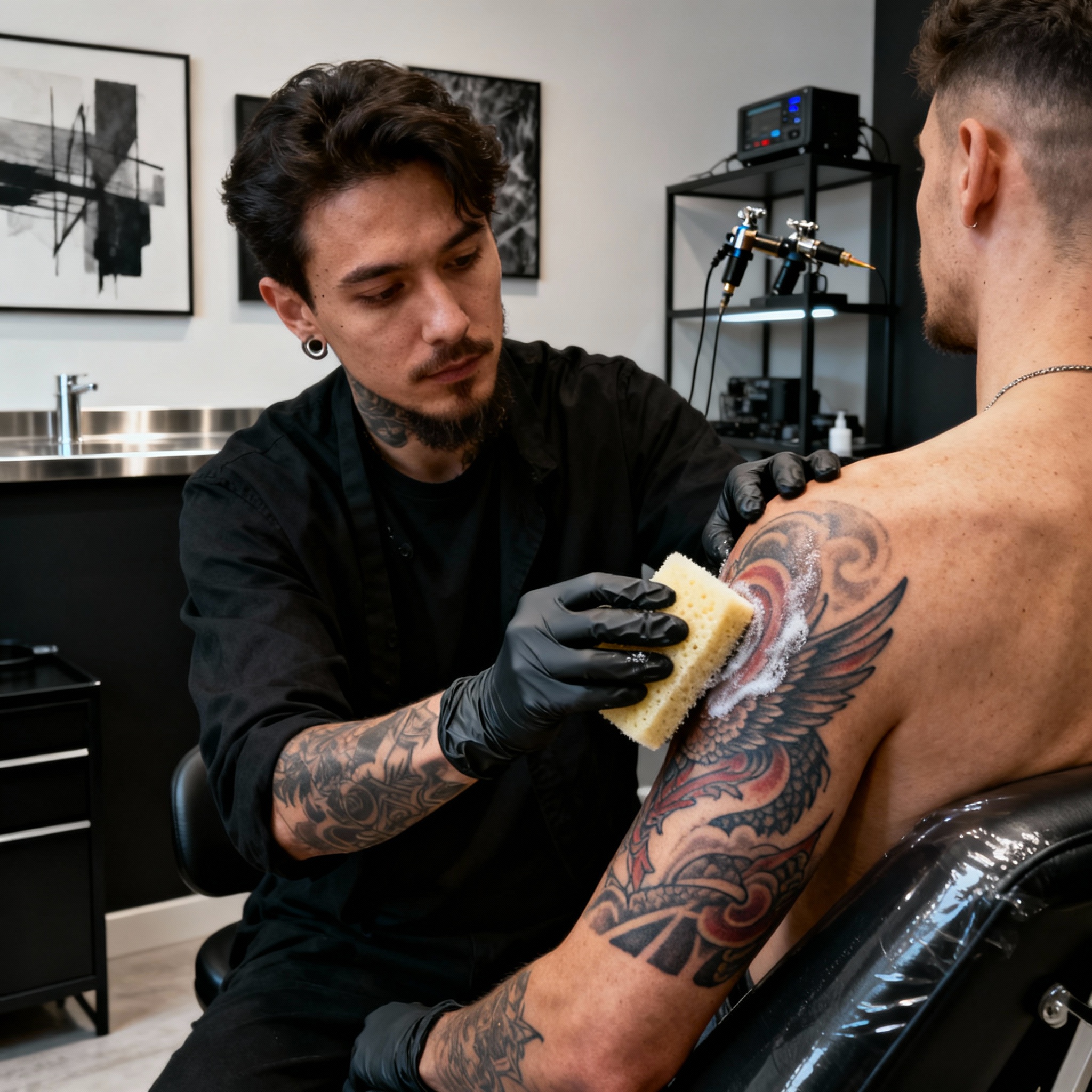 Retrato de Álvaro Mendoza, tatuador especialista en Realismo y Black and Grey