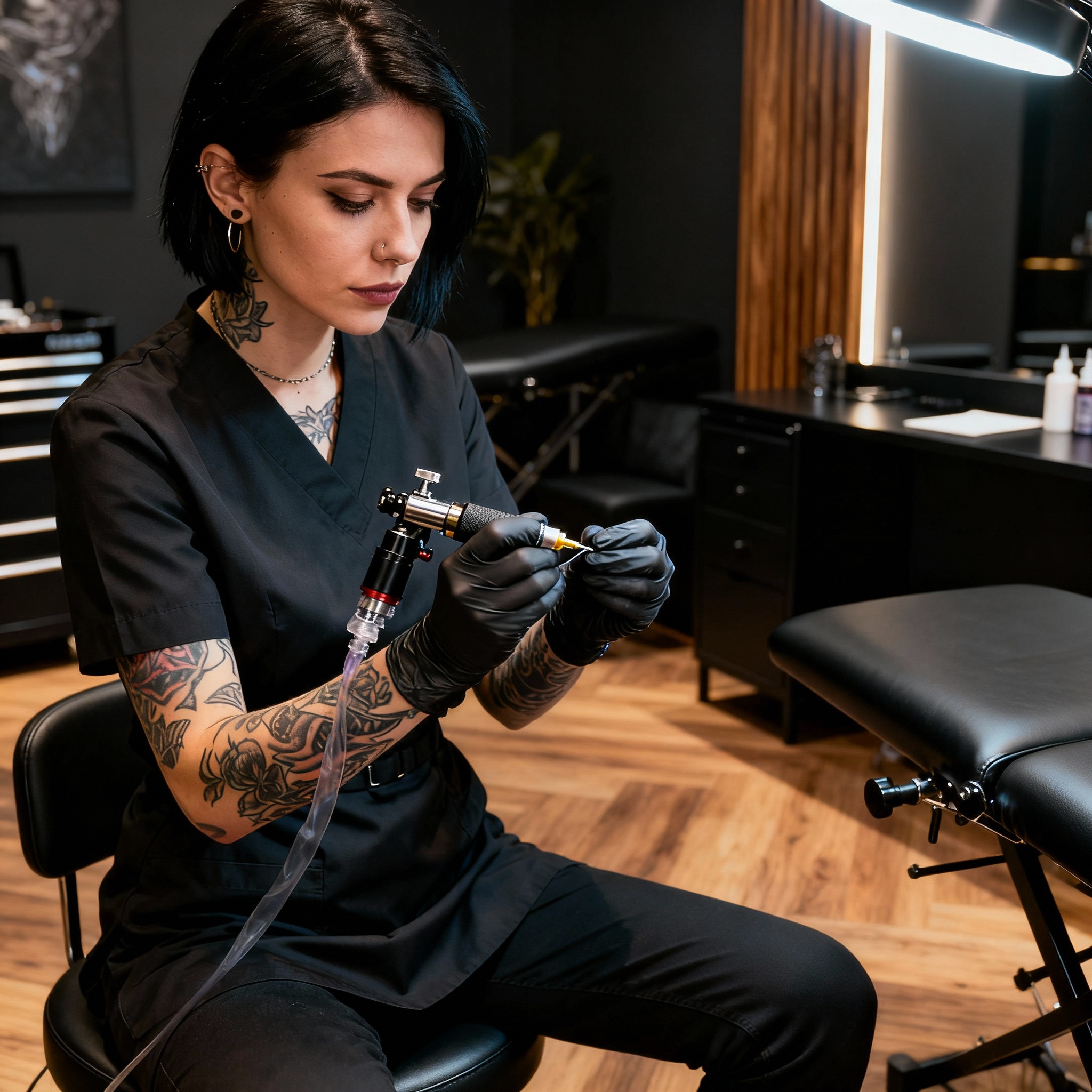 Retrato de Martina Sánchez, tatuadora especialista en Neotradicional y Acuarela